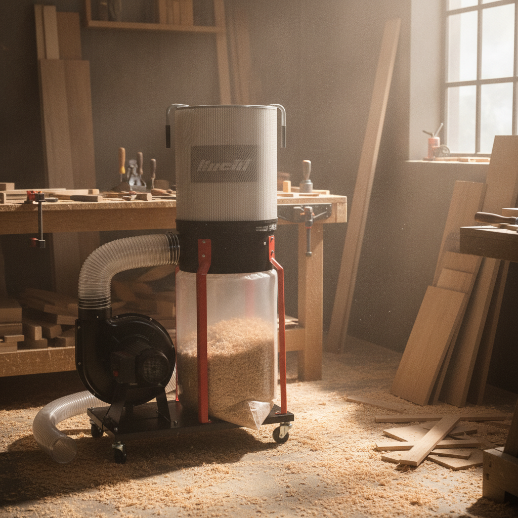BUCKTOOL DC1100 1-1/2HP 1100 CFM Woodworking Dust Collector with 2-Micron Canister Filter