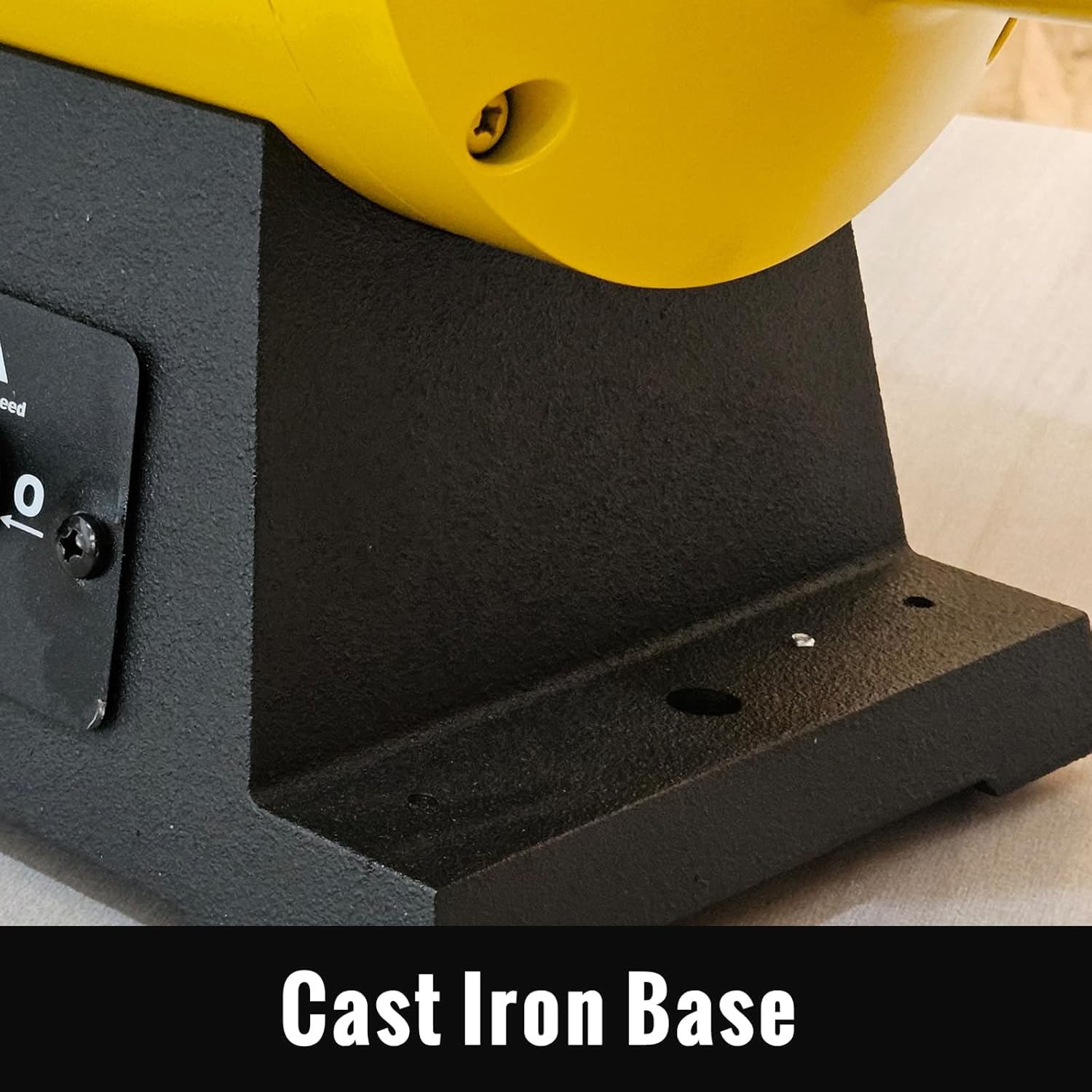 10 Inch Bench Buffer Polisher, Dual Speed 1750/3450RPM Electric Buffing Machine TDS-250BGDS