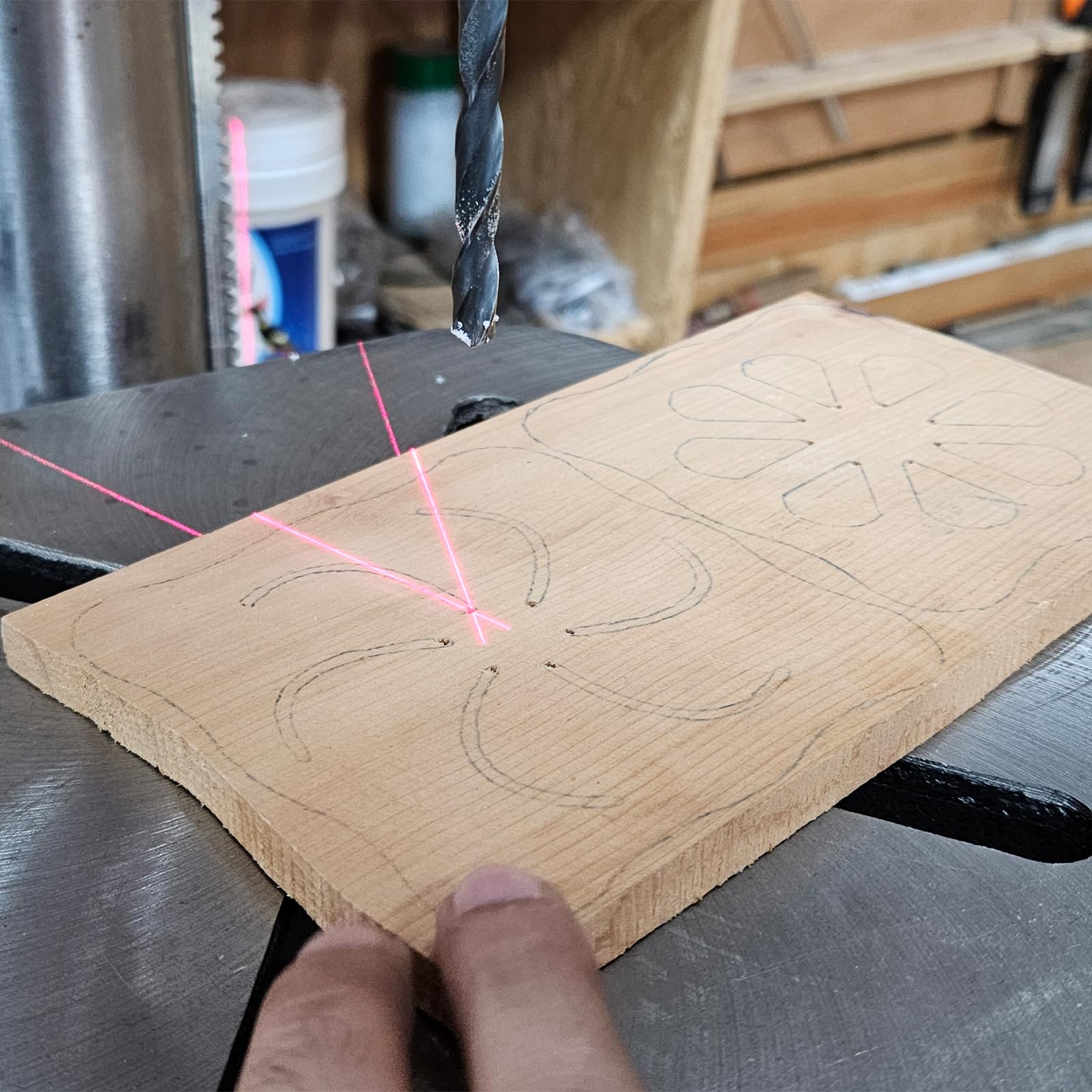 BUCKTOOL 12'' Low Speed Drill Press | 3/4HP 6-Pole Motor (360–2000 RPM) | Precision Tabletop Drill with Laser Guide & LED Worklight | Ideal for Metal & Wood , DP12VL-2