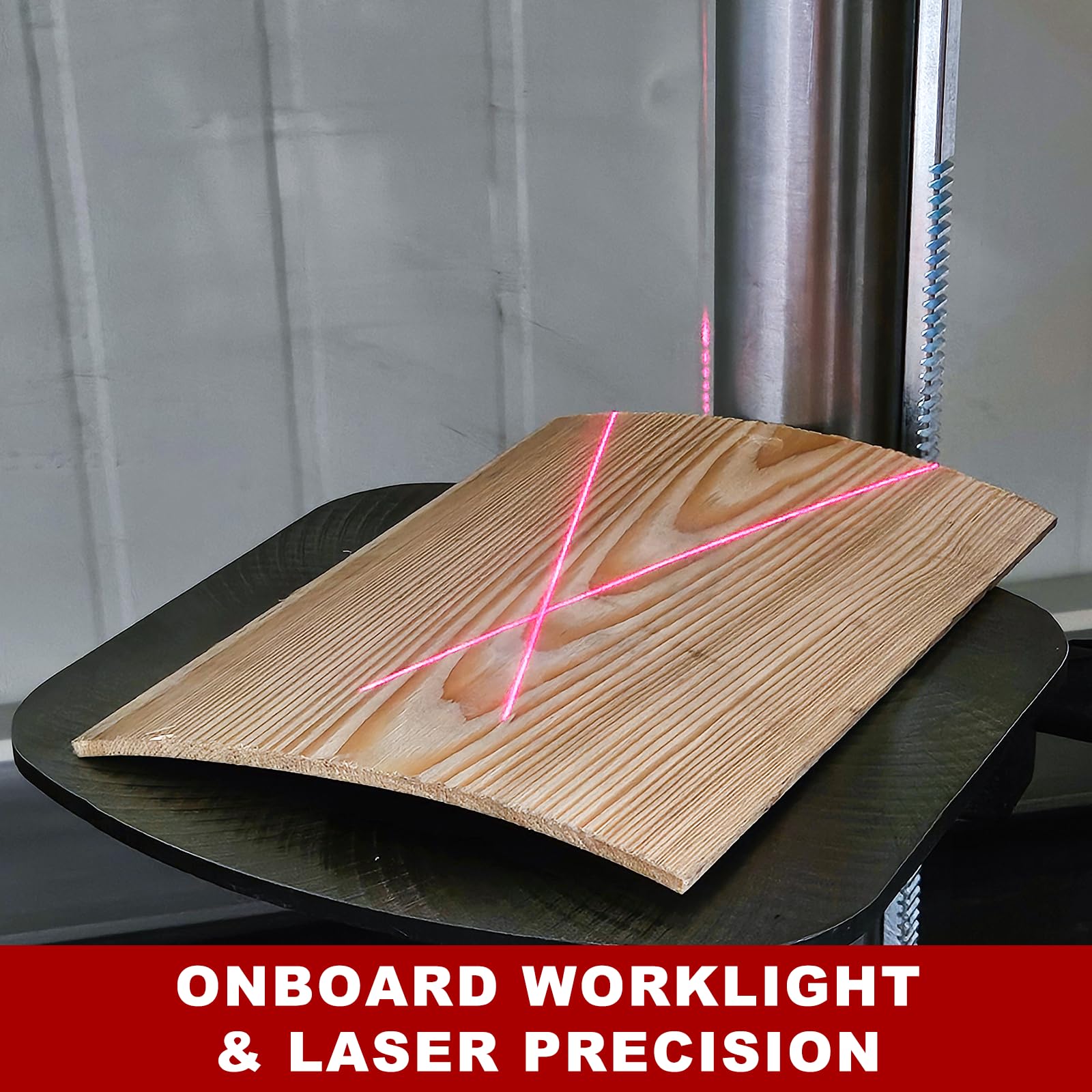 BUCKTOOL 12'' Low Speed Drill Press | 3/4HP 6-Pole Motor (360–2000 RPM) | Precision Tabletop Drill with Laser Guide & LED Worklight | Ideal for Metal & Wood , DP12VL-2