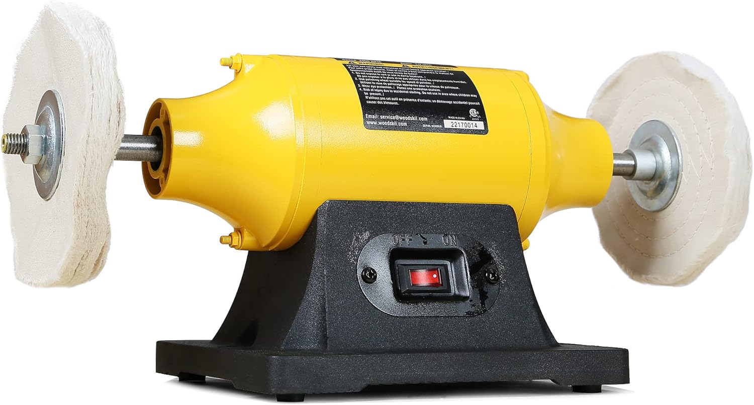Achieve a Professional Finish with the Woodskil TLG-150BGC-A Bench Buffer Polisher - Bucktool