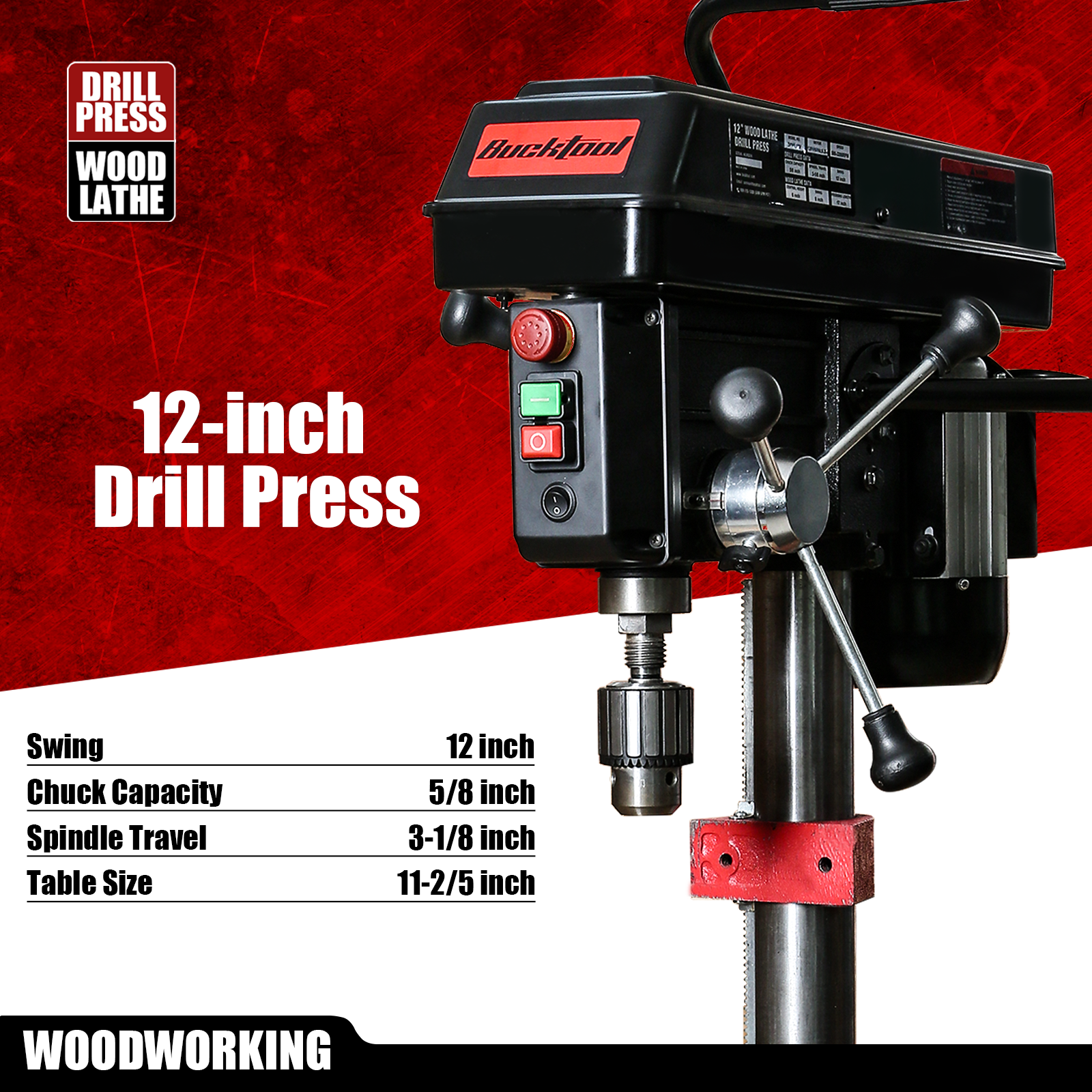 2-in-1 Workshop Solution: The Advantages of the BUCKTOOL Drill Press and Wood Lathe Combo