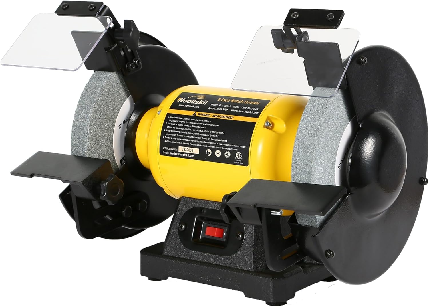 4.8A 3/4HP 8-Inch Bench Grinder, 3600rpm Table Grinder TLG-200L5A