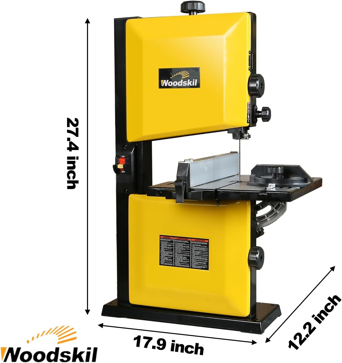 3-Amp 9-Inch 2500FPM Benchtop Bandsaw with Removable Safty Key, Cast Aluminum Table