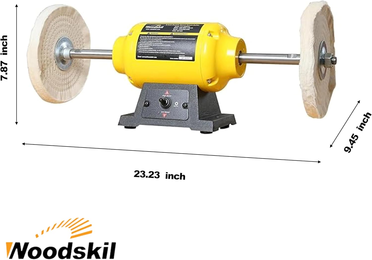 1.8/3.1A 1725/3450 RPM 8 inch Dual Speed Bench Buffer Polisher ‎TLG-200BGDS