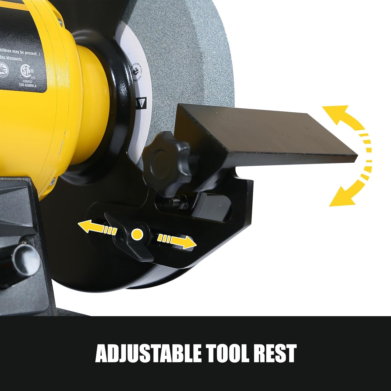 Digital Display 8 Inch Variable Speed Bench Grinder, 3/4HP 5.0 Amp Power Bench Grinder TDS-G200VLGA